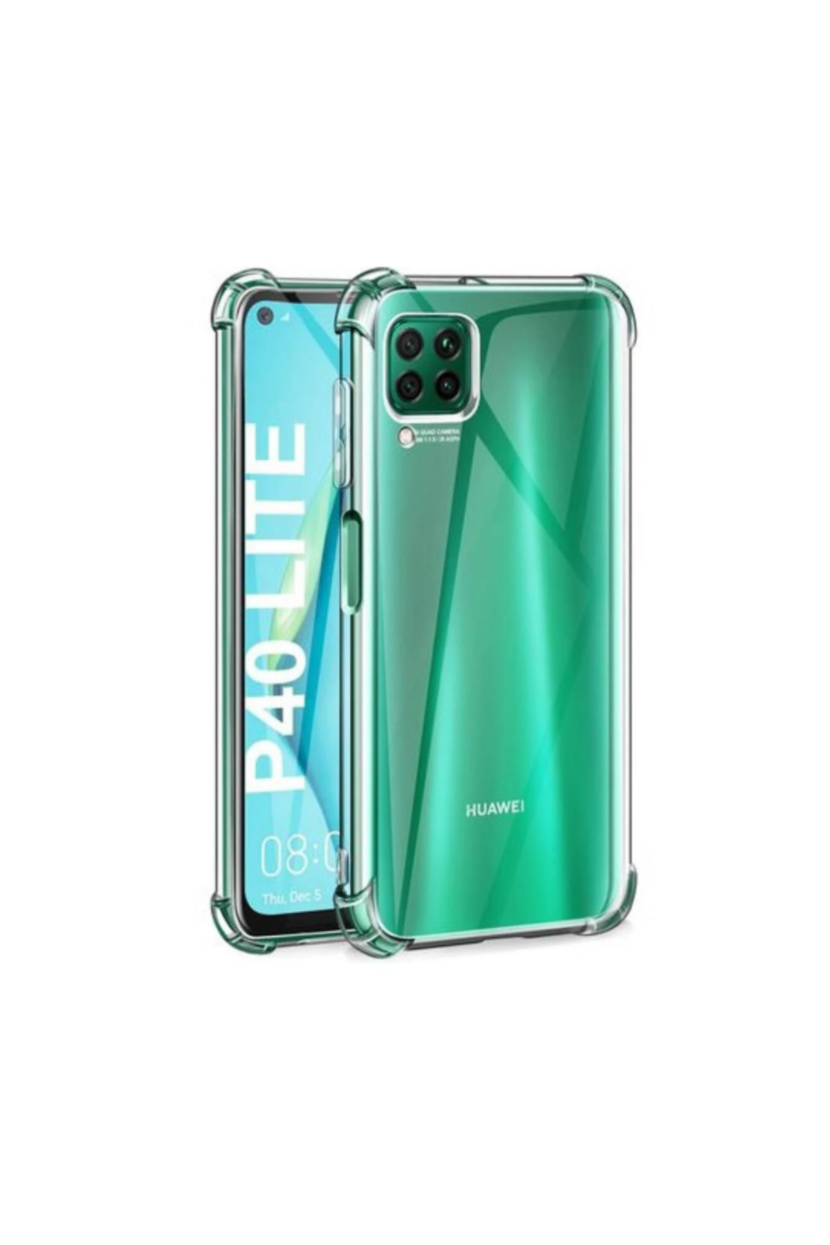 Huawei P40 Lite ile Uyumlu Kapak Antişok Airbag Köşe Korumalı Silikon Şeffaf Kılıf