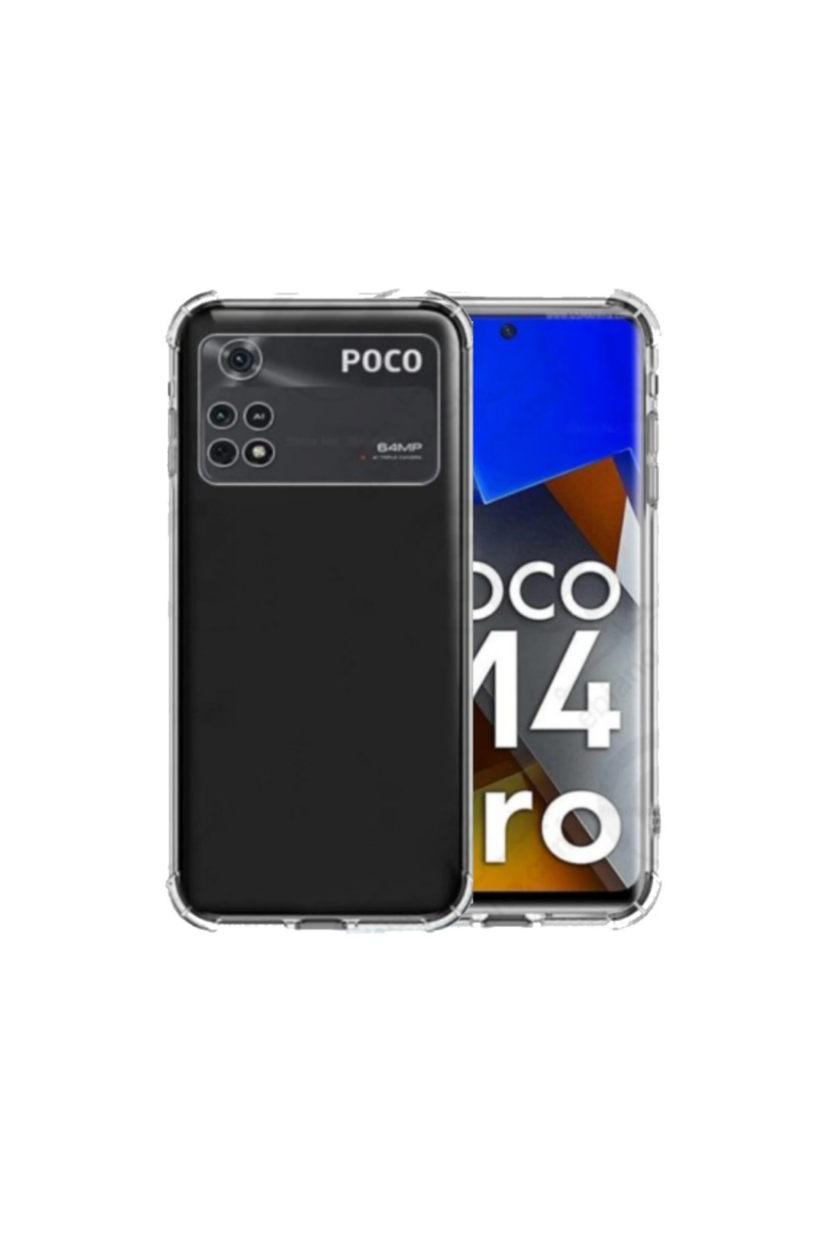 Xiaomi Poco M4 Pro ile Uyumlu Kapak Kamera Korumalı Antişok Airbag Köşe Korumalı Silikon Şeffaf Kılıf