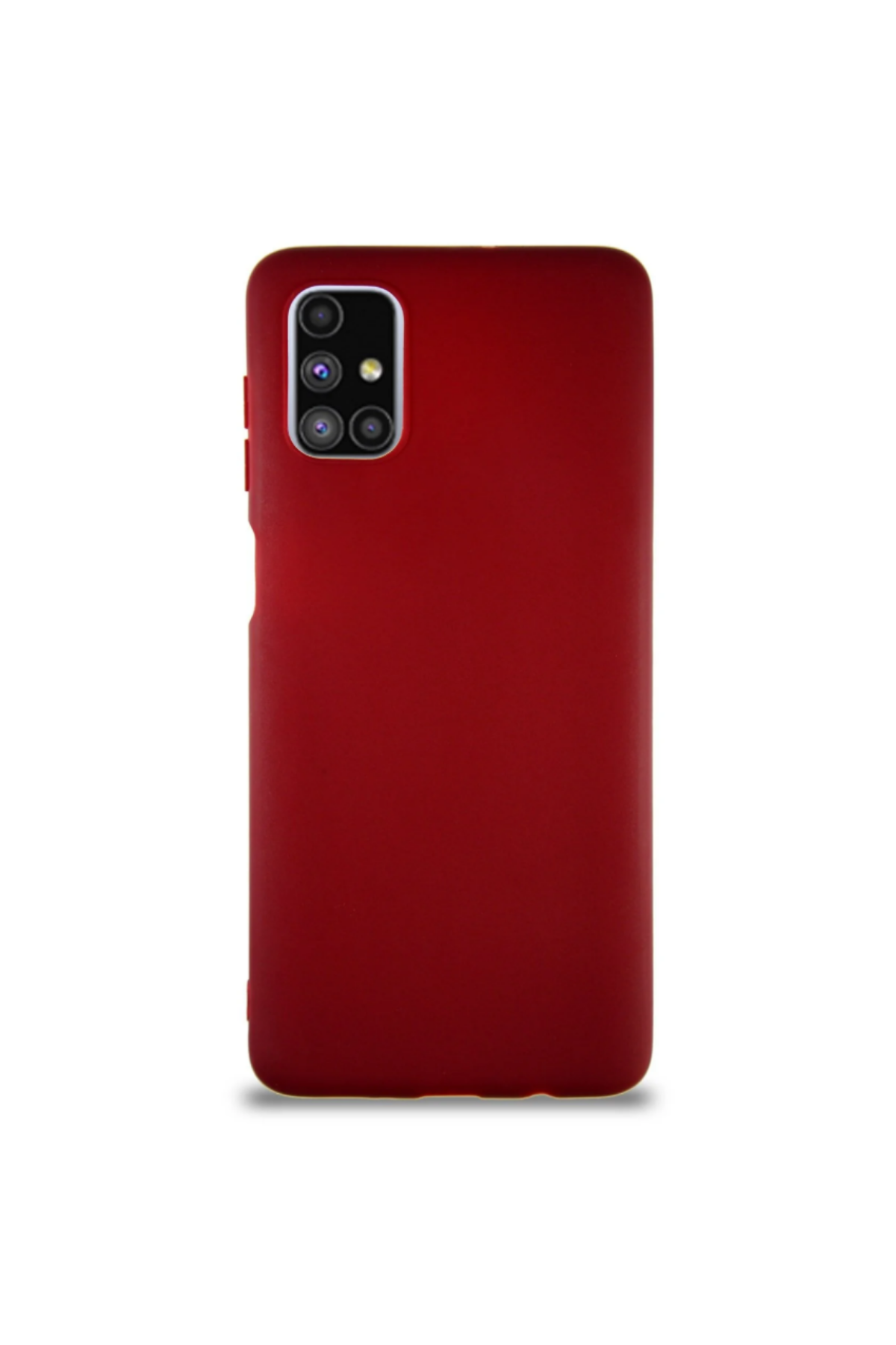 Samsung Galaxy M51 Soft Premier Renkli Silikon Kapak - Mürdüm