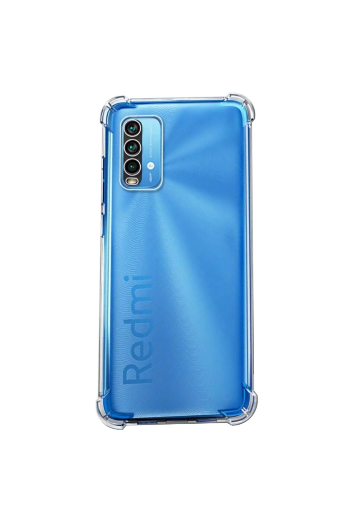 Xiaomi Redmi 9T Kapak Kamera Korumalı Antishock Airbag Köşe Korumalı Silikon Şeffaf Kılıf