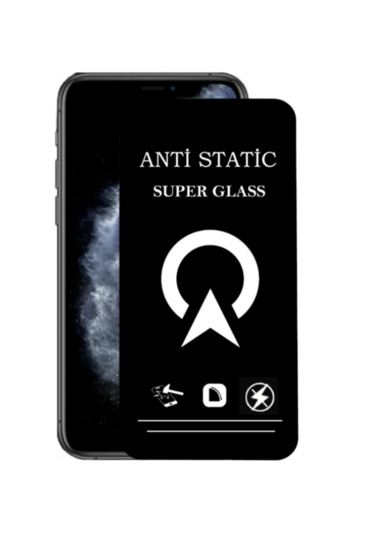 Apple iPhone 11 Pro Tam Kaplayan Anti Statik Çizilmez Safir Ekran Koruyucu Cam