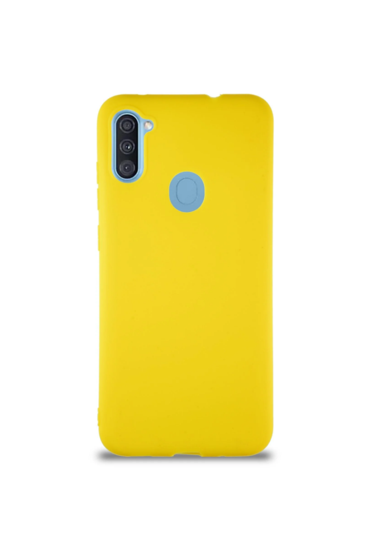 Samsung Galaxy M11 Soft Premier Renkli Silikon Kapak - Sarı