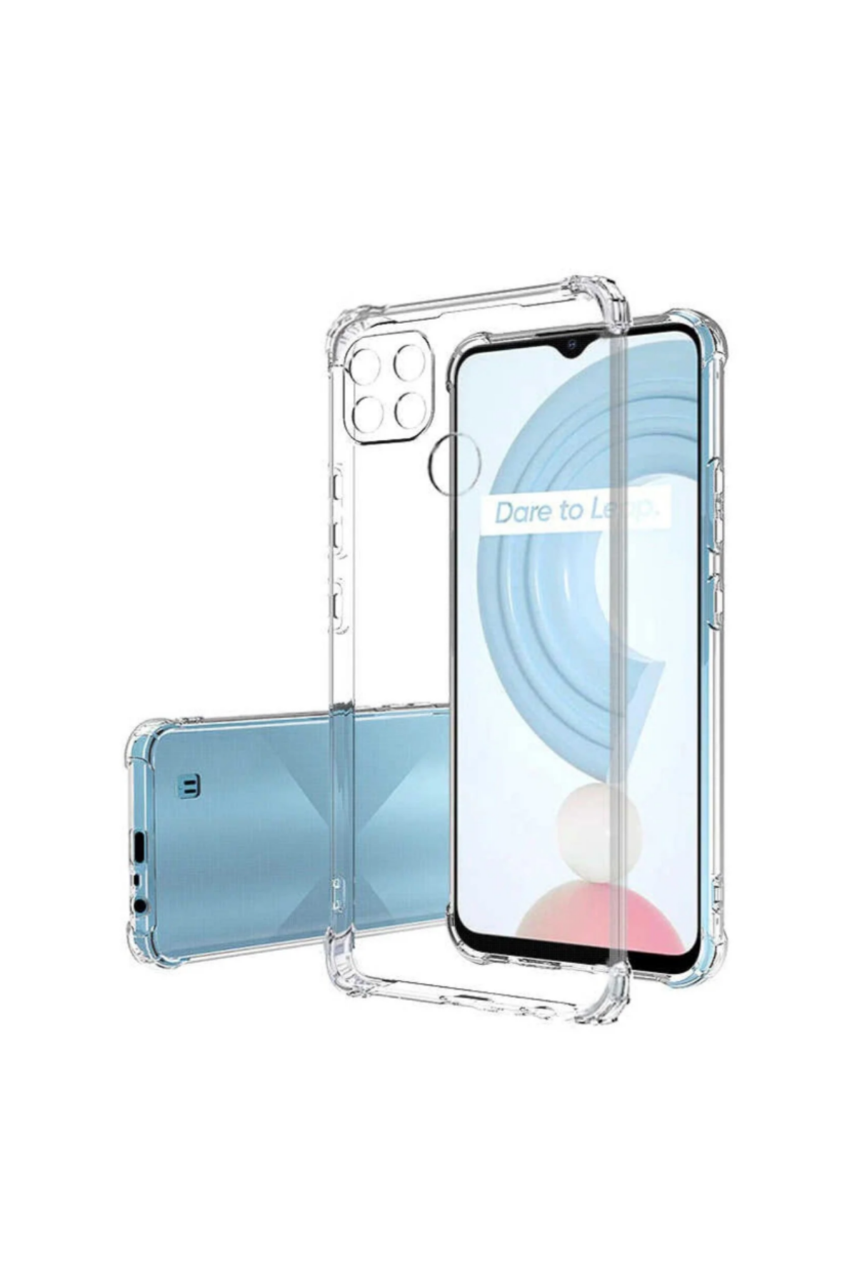 Realme C21 Kapak Köşe Korumalı AirBag Antishock Şeffaf Silikon Kılıf