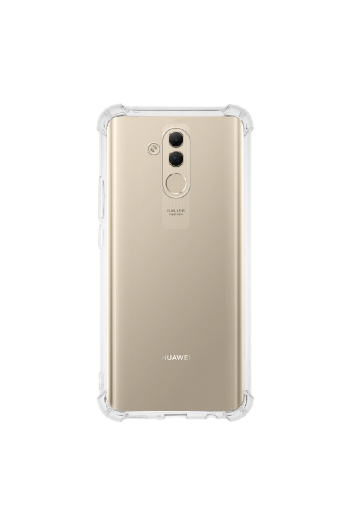 Huawei Mate 20 Lite Kapak Kamera Korumalı Antishock Airbag Köşe Korumalı Silikon Şeffaf Kılıf
