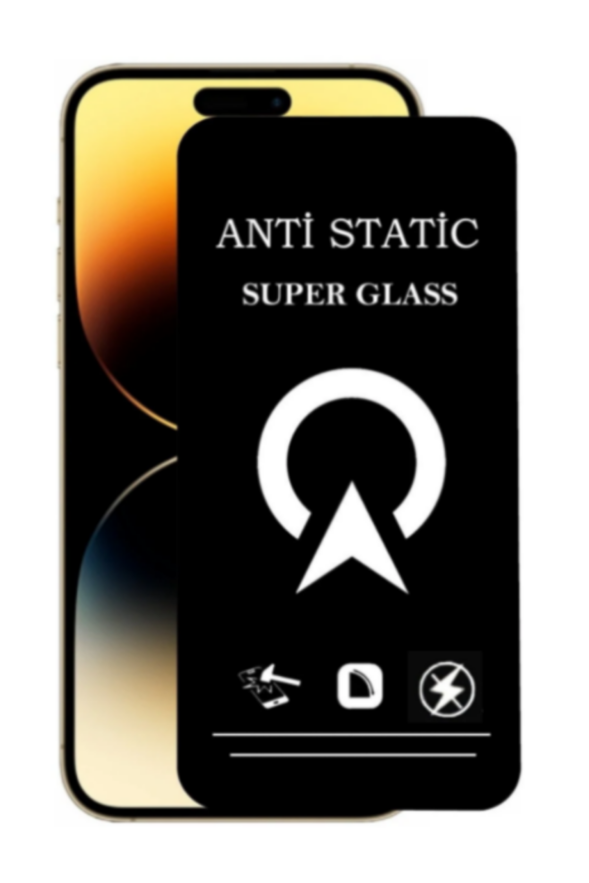 Apple iPhone 14 Pro Max Tam Kaplayan Anti Statik Çizilmez Safir Ekran Koruyucu Cam