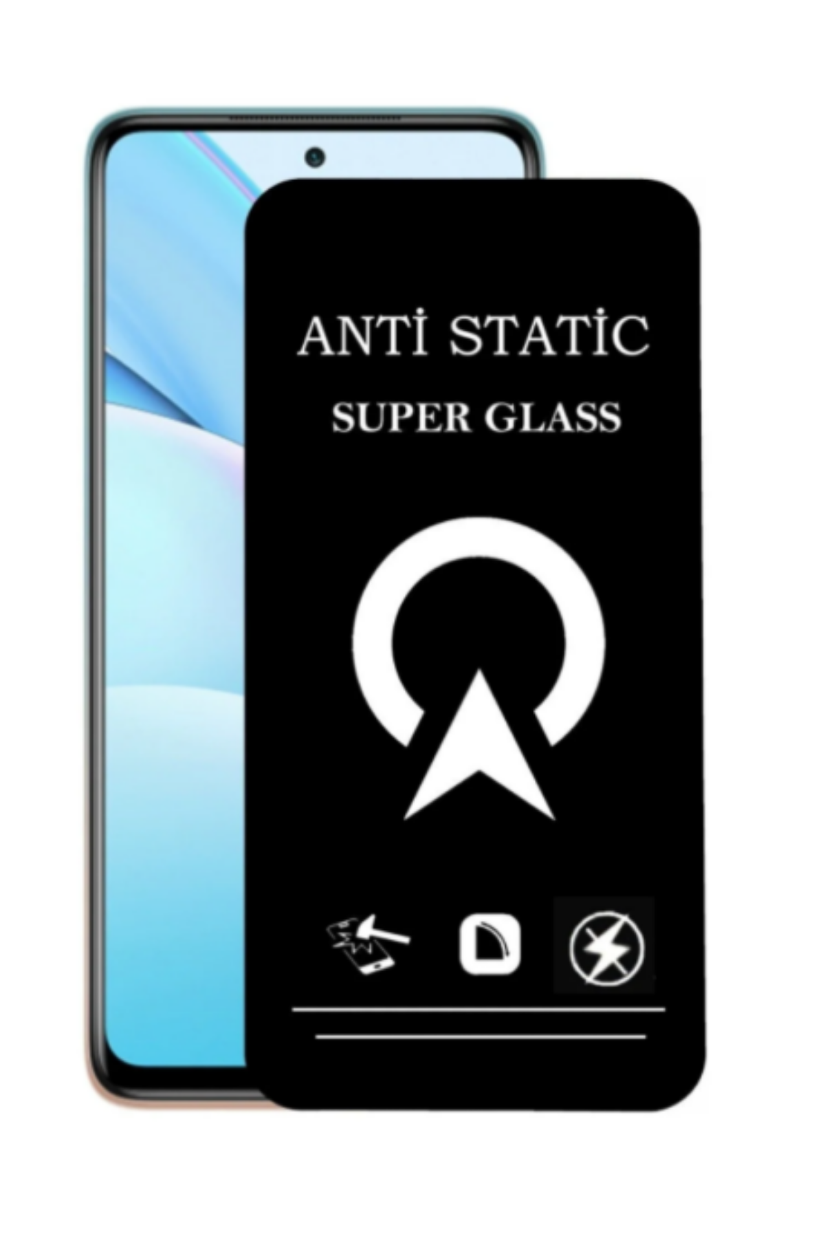 Xiaomi Mi 10T Pro Tam Kaplayan Anti Statik Çizilmez Safir Ekran Koruyucu Cam