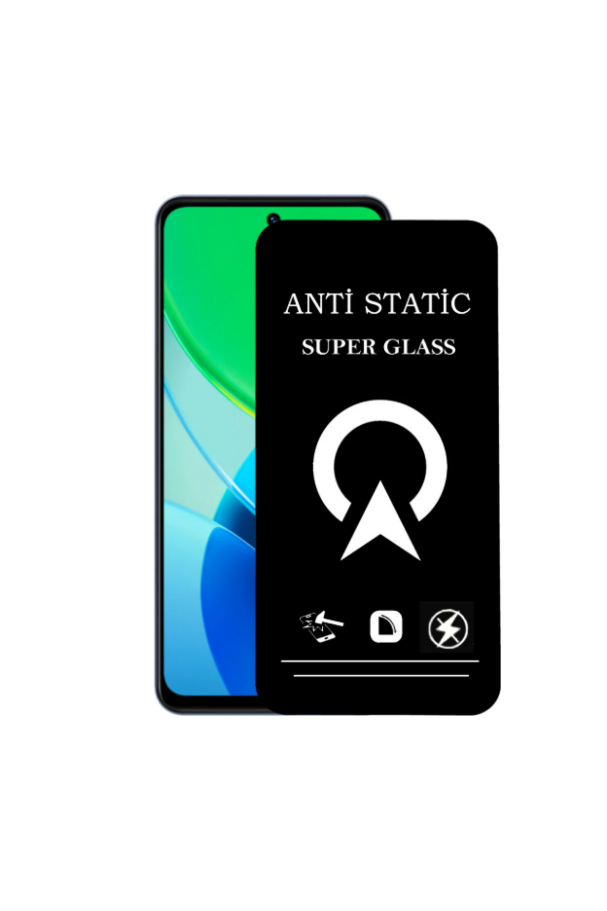 Vivo Y20S Tam Kaplayan Anti Statik Çizilmez Safir Ekran Koruyucu Cam