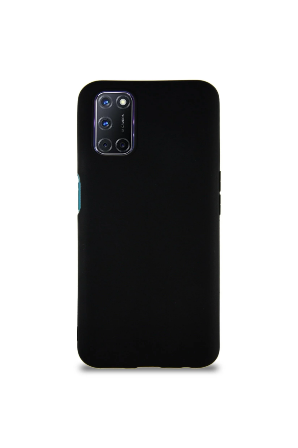 Oppo A92 Soft Premier Renkli Silikon Kapak - Siyah