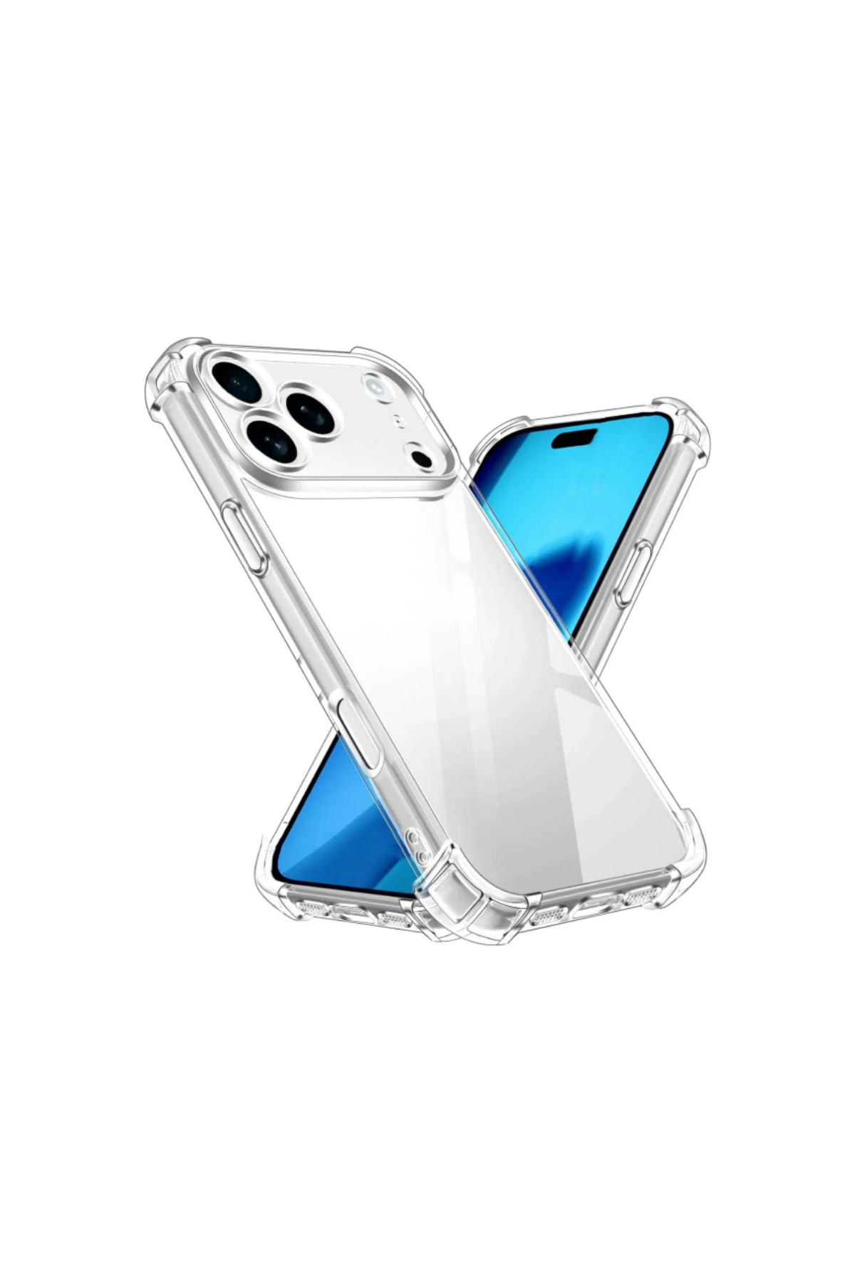 Apple iPhone 17 ProMax Kamera Korumalı Airbag Antishock Köşe Korumalı Şeffaf Silikon Kılıf