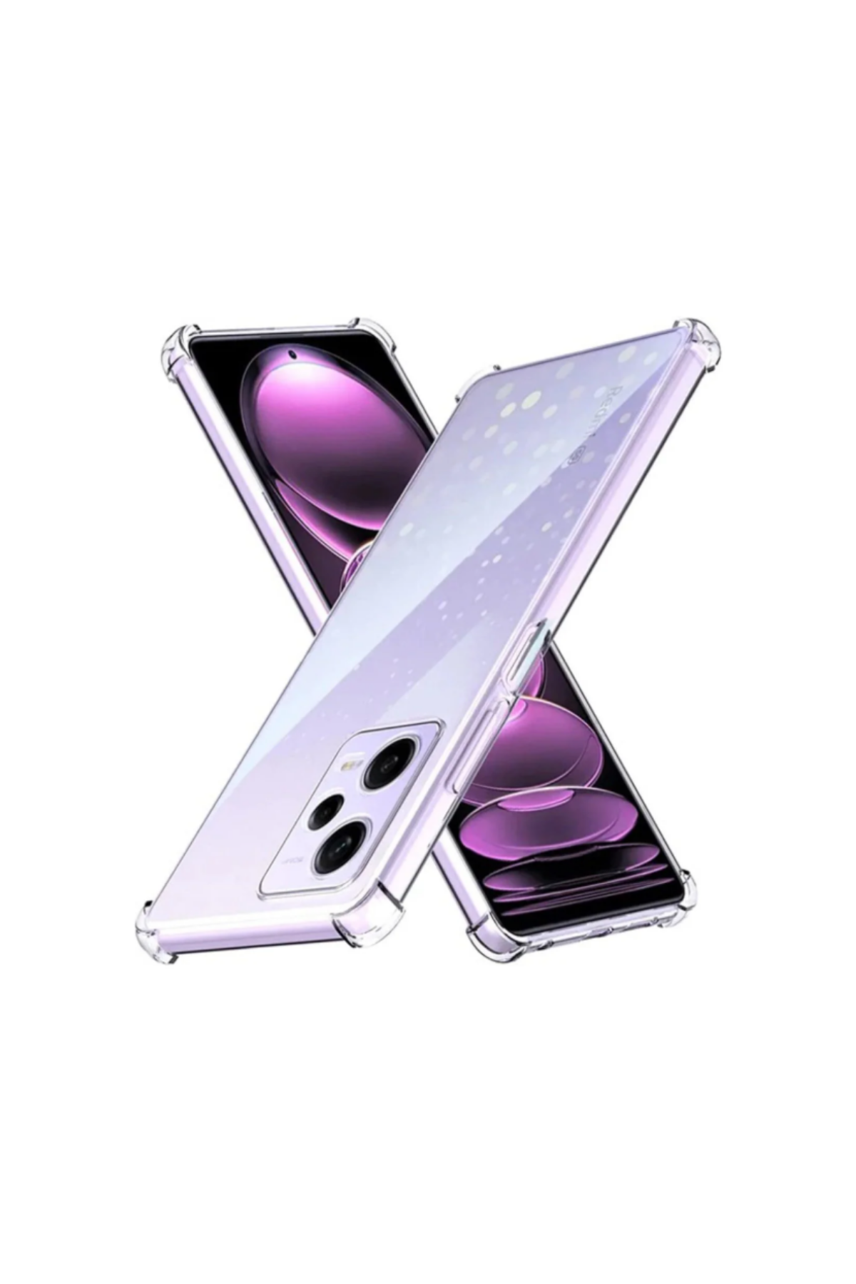 Xiaomi Redmi Note 12 Pro 5G Kapak Kamera Korumalı Antishock Köşe Korumalı Şeffaf Silikon Kılıf