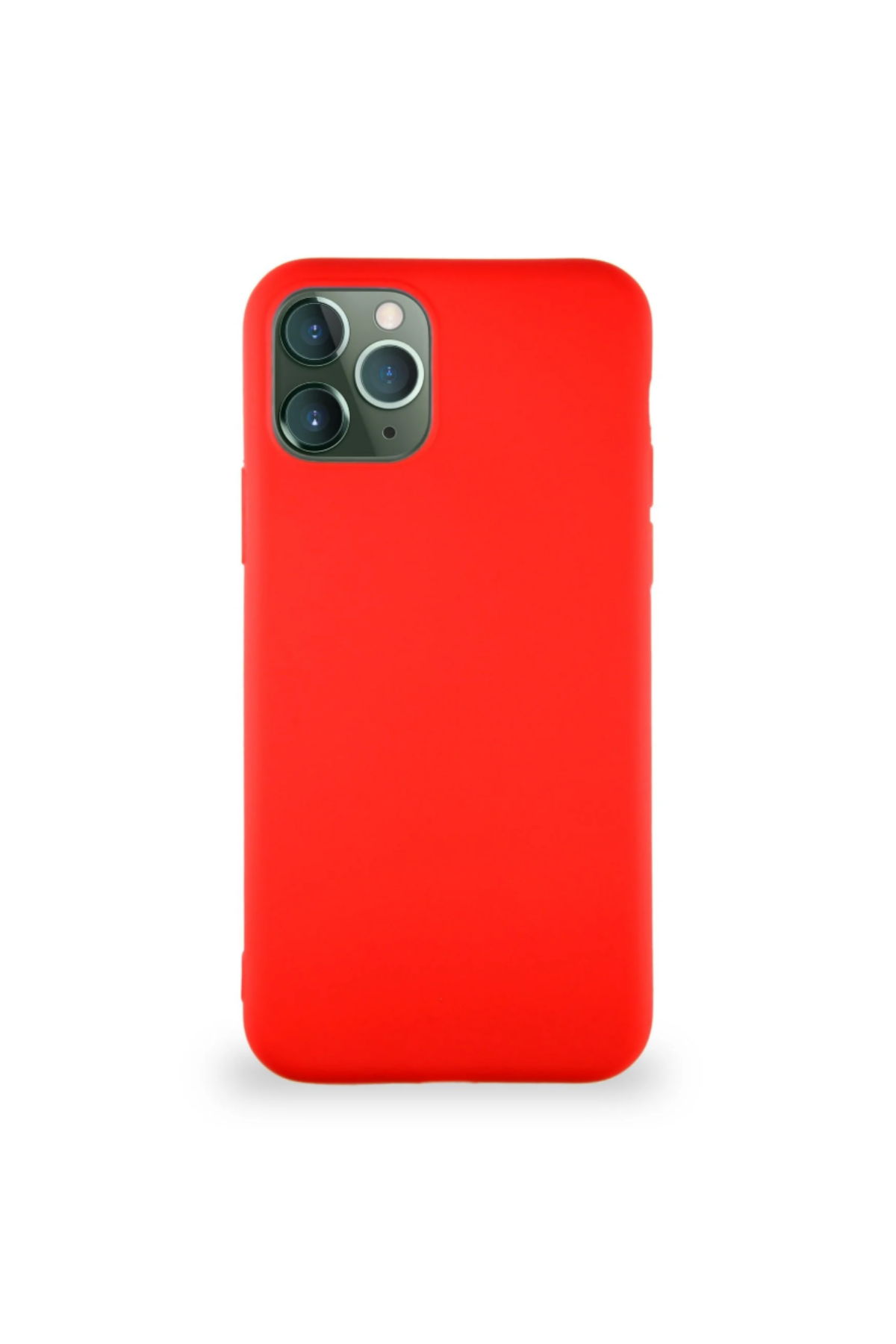 Apple iPhone 11 Pro Soft Premier Renkli Silikon Kapak - Kırmızı