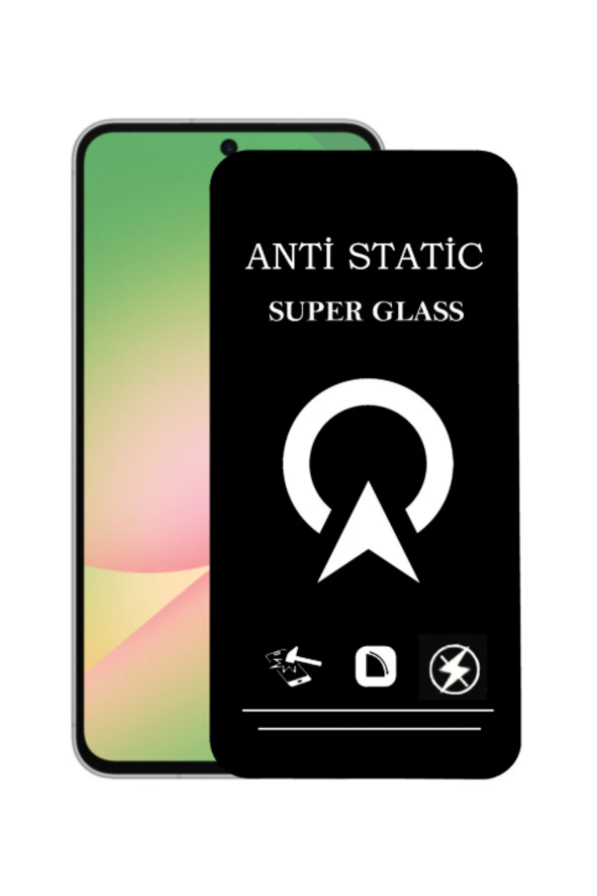 Samsung Galaxy A56 ile Uyumlu Tam Kaplayan Anti Statik Çizilmez Safir Ekran Koruyucu Cam