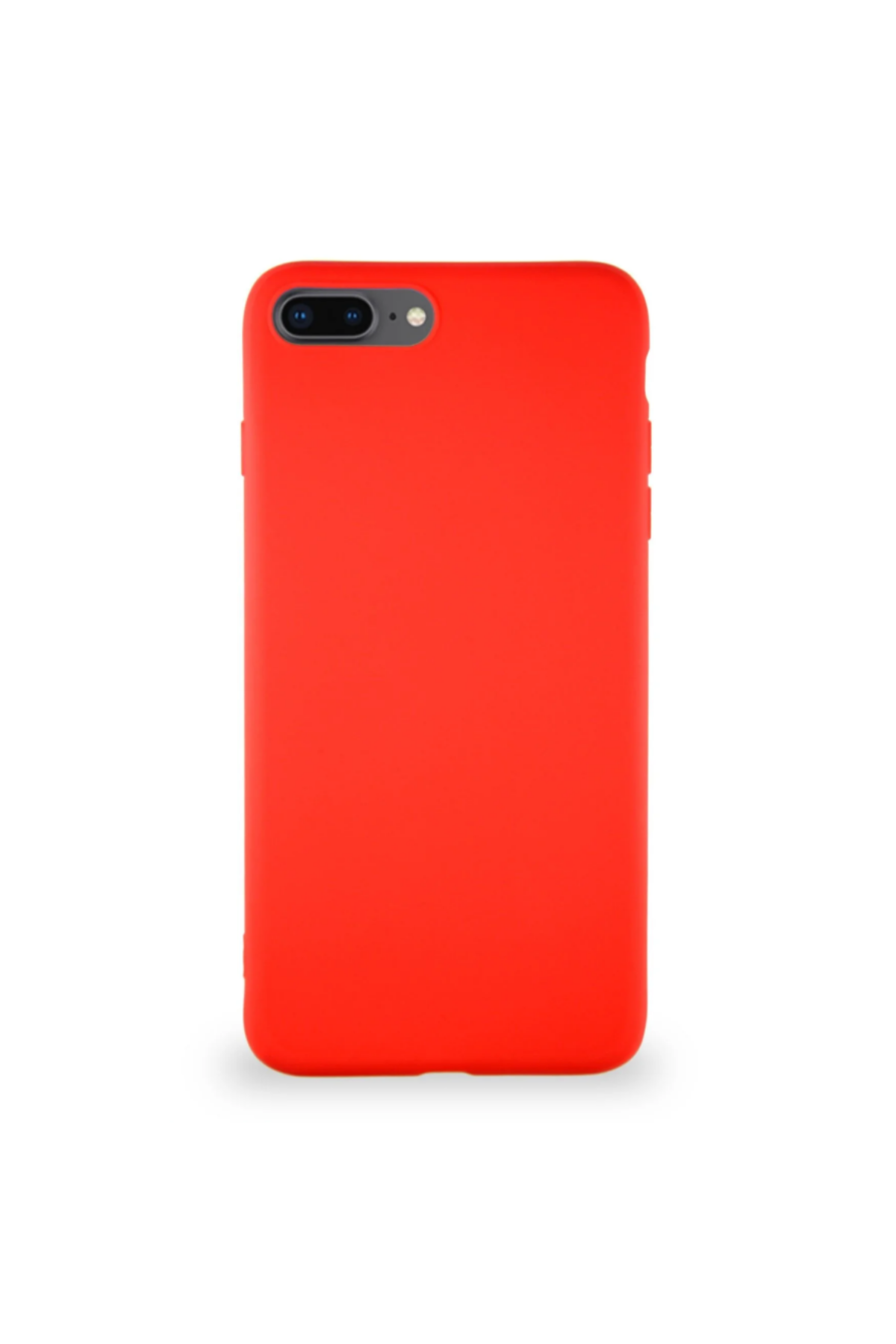 Apple iPhone 8 Plus Soft Premier Renkli Silikon Kapak - Kırmızı
