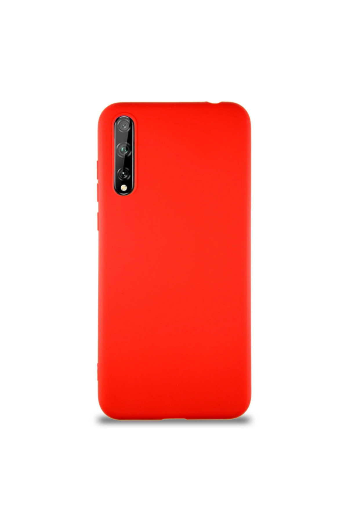 Huawei Y8P Soft Premier Renkli Silikon Kapak - Kırmızı