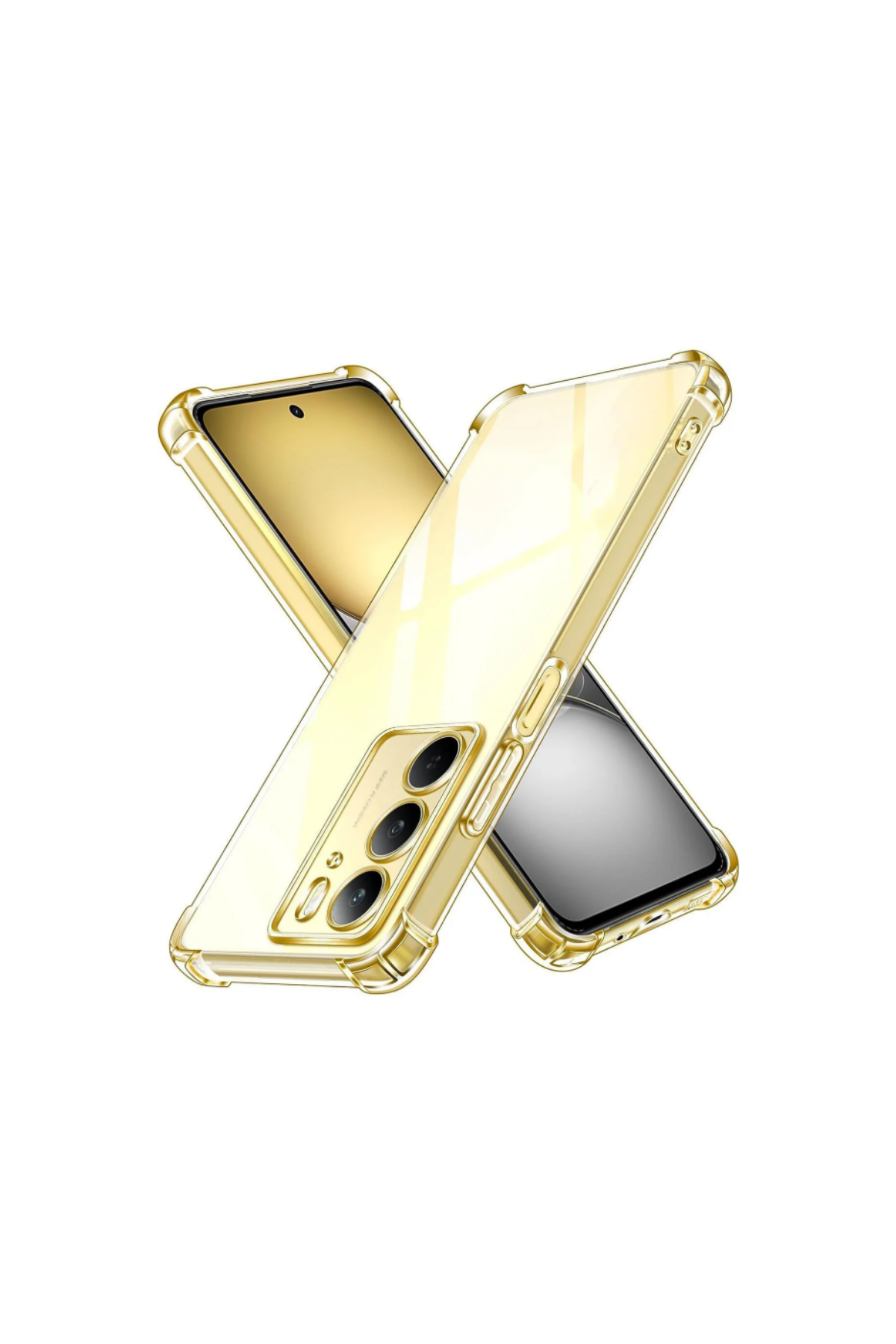 Huawei Realme C75 ile Uyumlu Kamera Korumalı Airbag Antishock Köşe Korumalı Şeffaf Silikon Kılıf