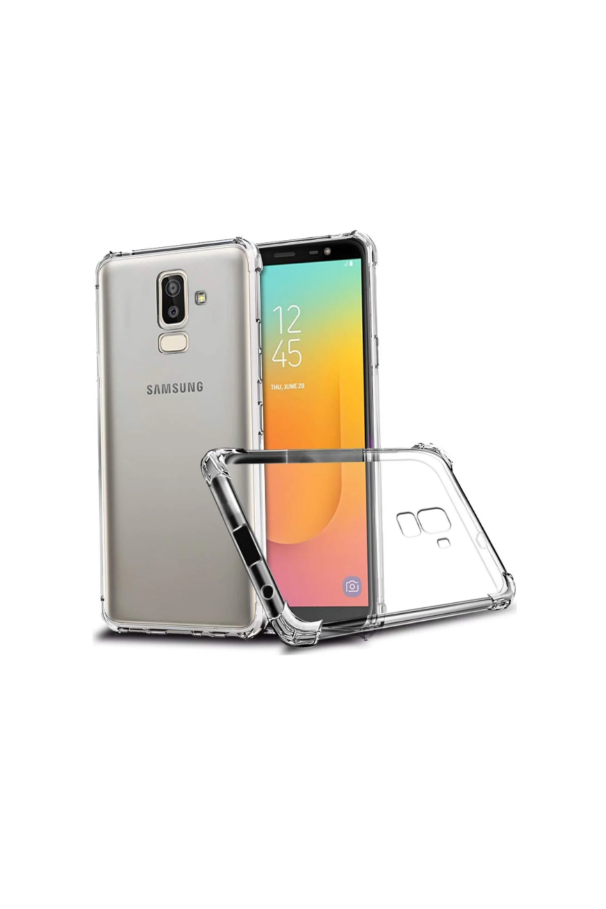 Samsung Galaxy A6 Plus 2018 Kapak Airbag Antishock Köşe Korumalı Şeffaf Silikon Kılıf