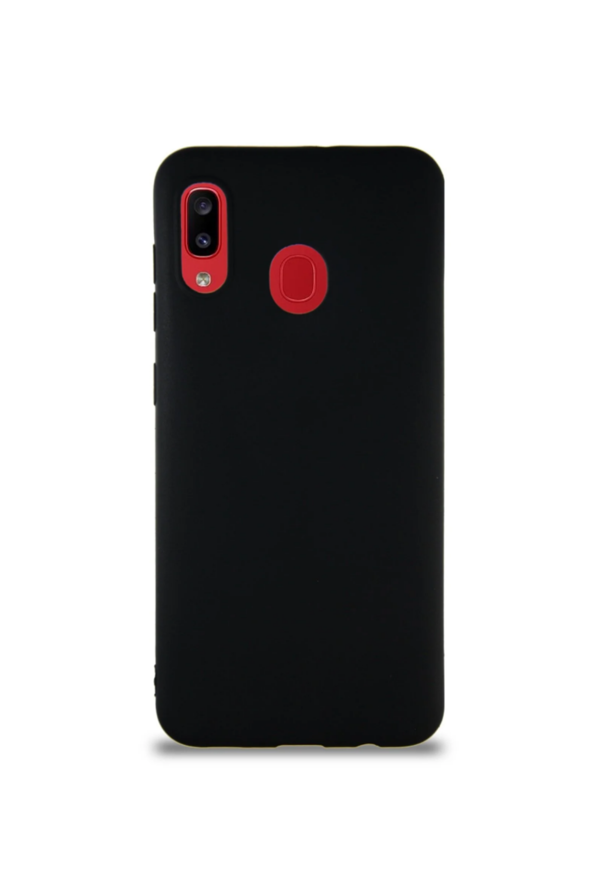 Samsung Galaxy A20 Soft Premier Renkli Silikon Kapak - Siyah