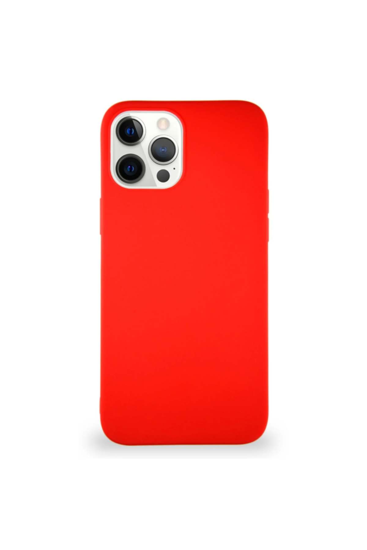 Apple iPhone 12 Pro Max Soft Premier Renkli Silikon Kapak - Kırmızı