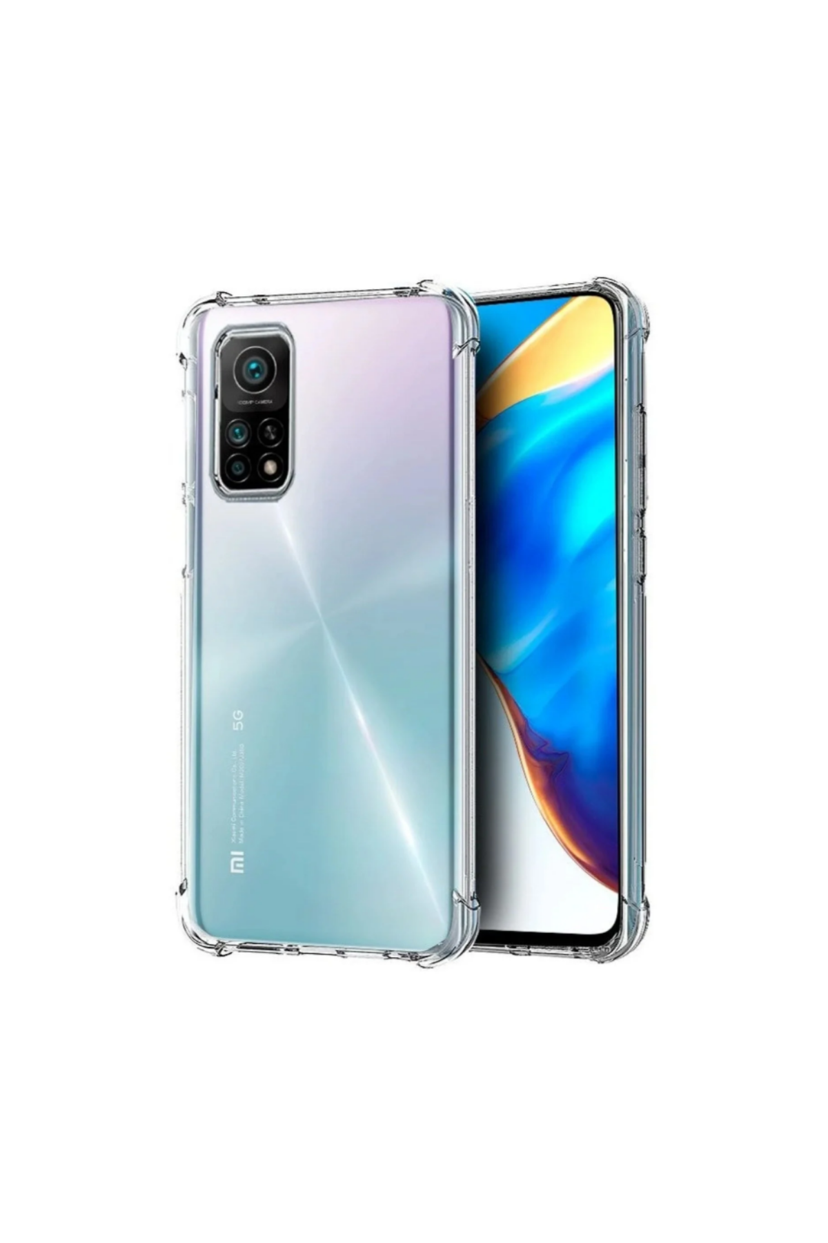 Xiaomi Mi 10T Kapak Köşe Korumalı AirBag Antishock Şeffaf Silikon Kılıf
