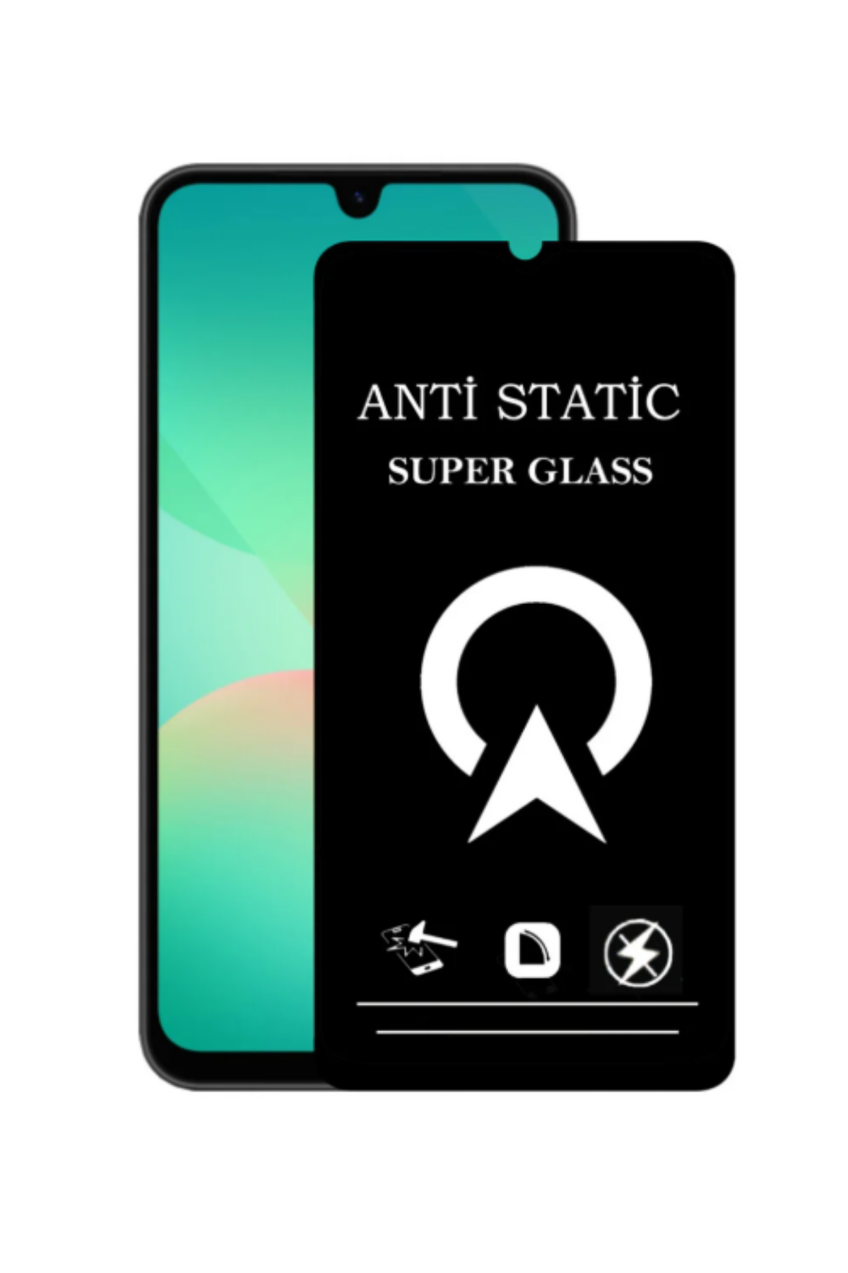 Galaxy A26 ile Uyumlu Tam Kaplayan Anti Statik Çizilmez Safir Ekran Koruyucu Cam