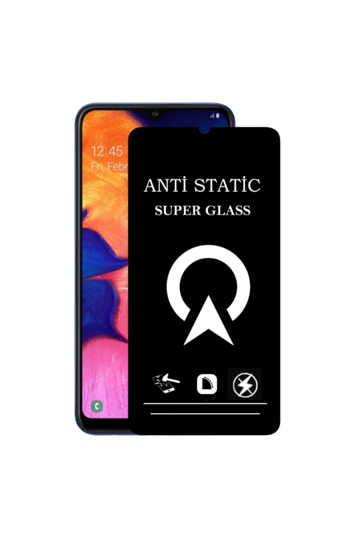Samsung Galaxy A10 Tam Kaplayan Anti Statik Çizilmez Safir Ekran Koruyucu Cam