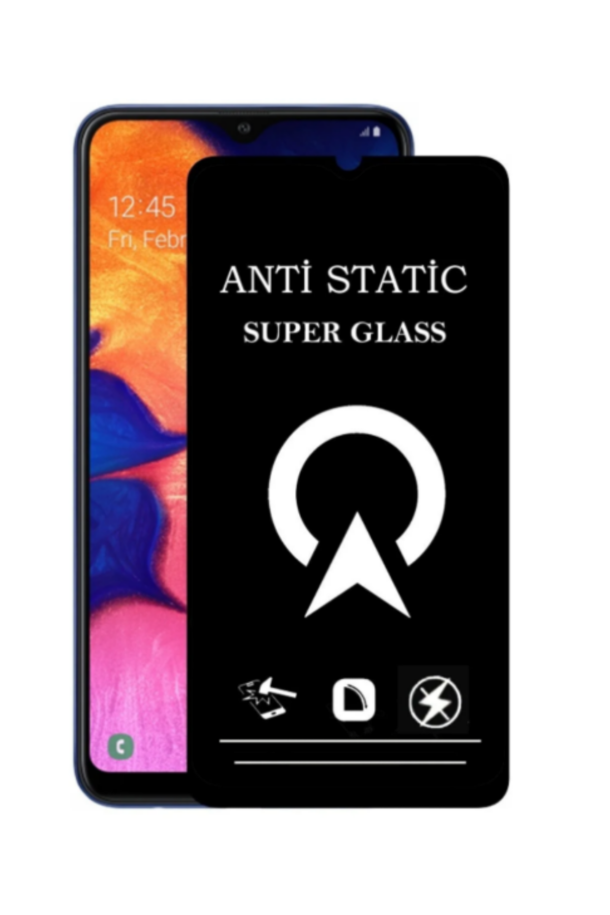 Samsung Galaxy A10 Tam Kaplayan Anti Statik Çizilmez Safir Ekran Koruyucu Cam
