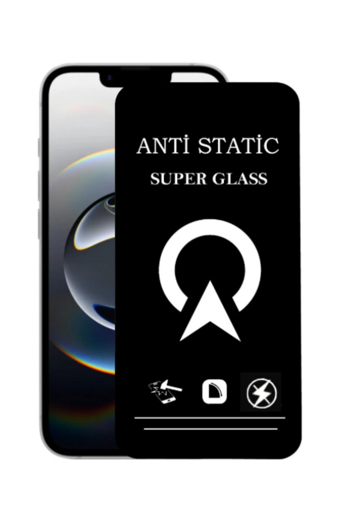 Apple iPhone 16e ile Uyumlu Tam Kaplayan Anti Statik Çizilmez Safir Ekran Koruyucu Cam