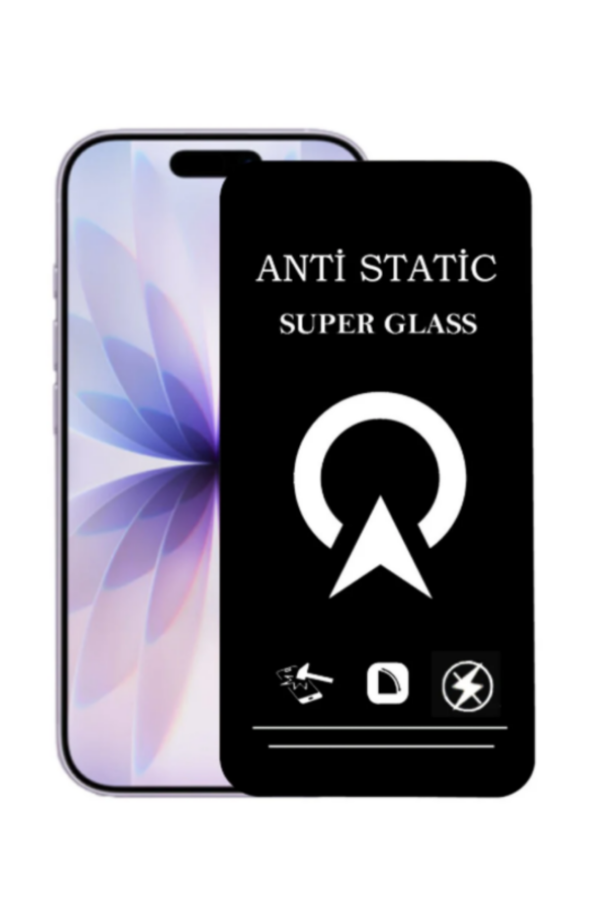 Apple iPhone 17 ile Uyumlu Tam Kaplayan Anti Statik Çizilmez Safir Ekran Koruyucu Cam