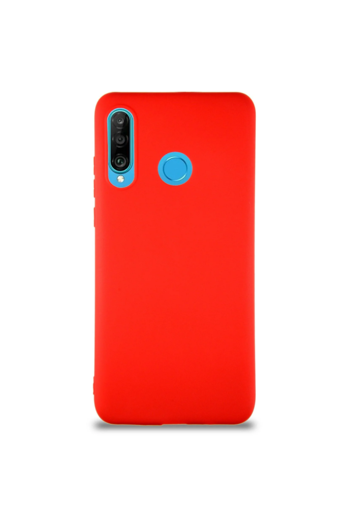 Huawei P30 Lite Soft Premier Renkli Silikon Kapak - Kırmızı