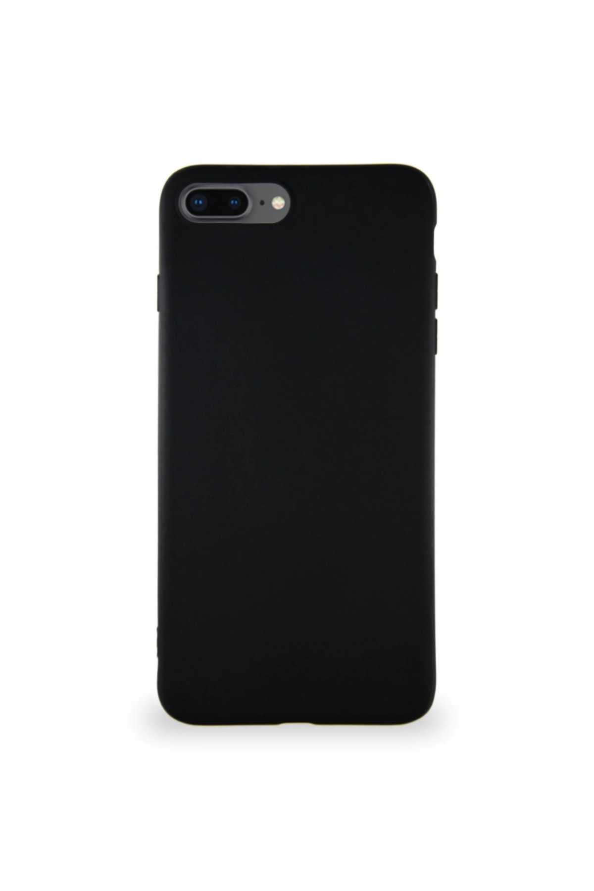 Apple iPhone 8 Plus Soft Premier Renkli Silikon Kapak - Siyah