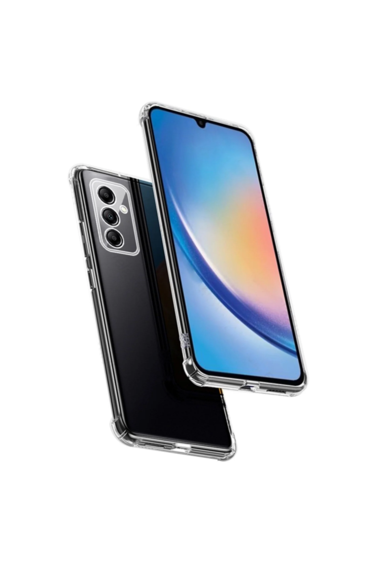 Samsung Galaxy A34 Kapak Kamera Korumalı Antishock Airbag Köşe Korumalı Silikon Şeffaf Kılıf