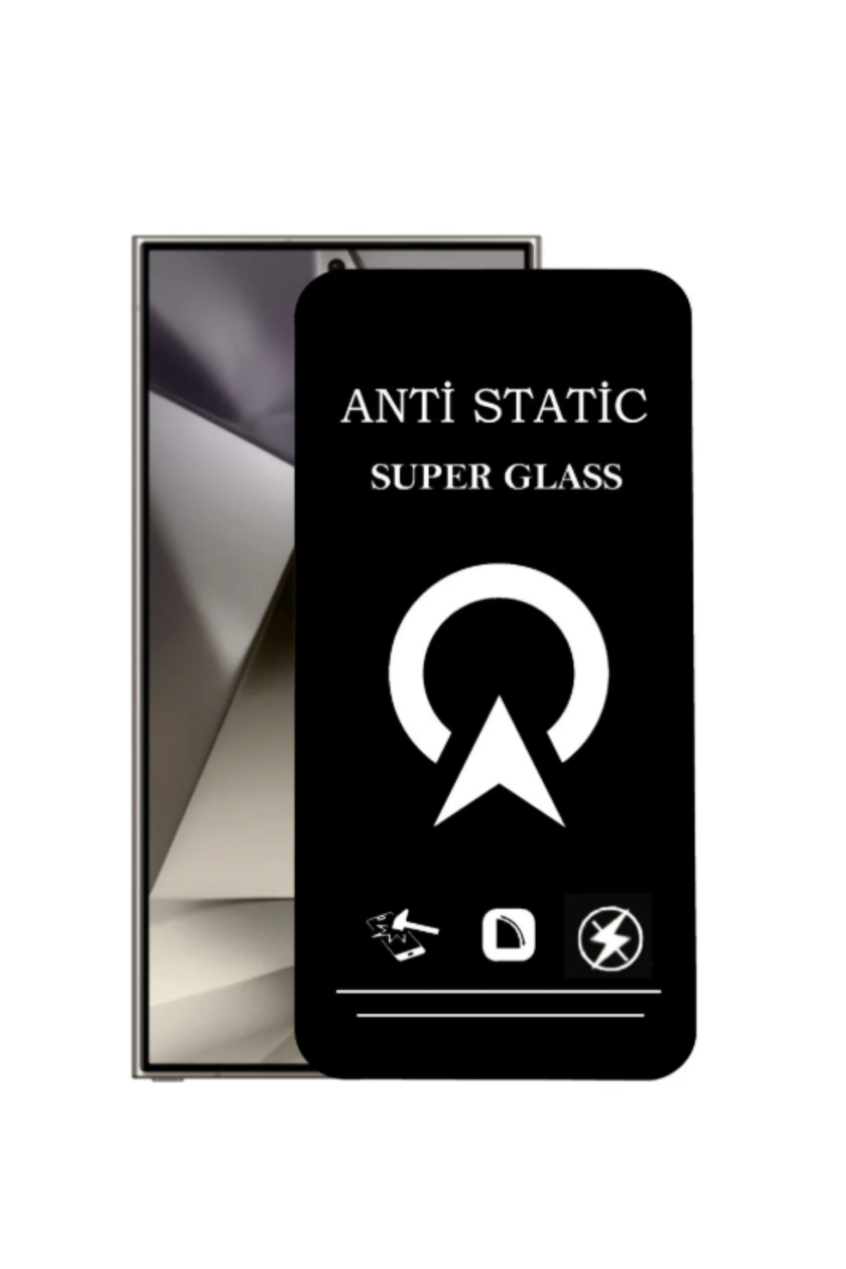 Samsung Galaxy S24 Ultra ile Uyumlu Tam Kaplayan Anti Statik Çizilmez Safir Ekran Koruyucu Cam