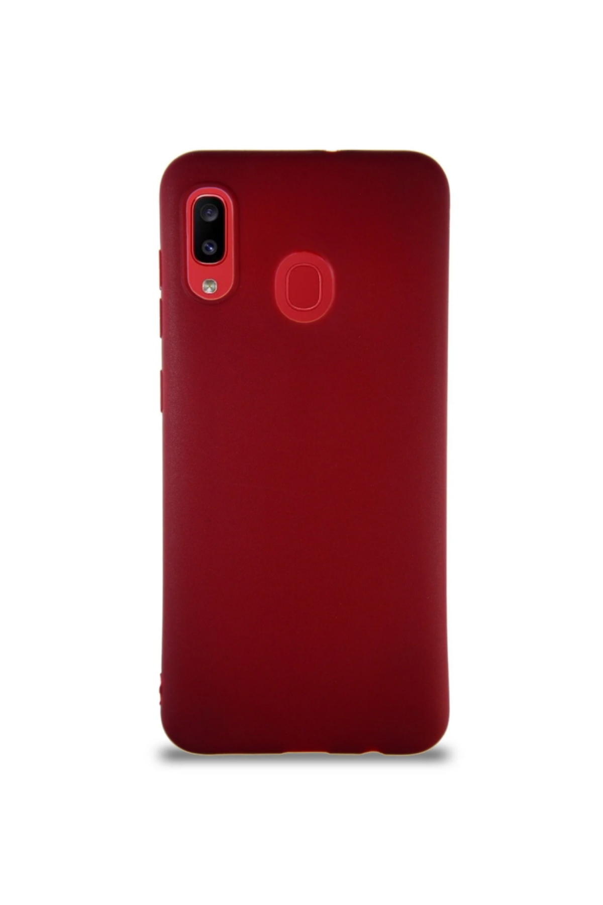 Samsung Galaxy A30 Soft Premier Renkli Silikon Kapak - Mürdüm