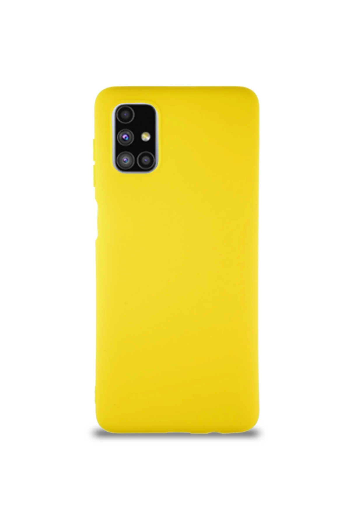 Samsung Galaxy M51 Soft Premier Renkli Silikon Kapak - Sarı