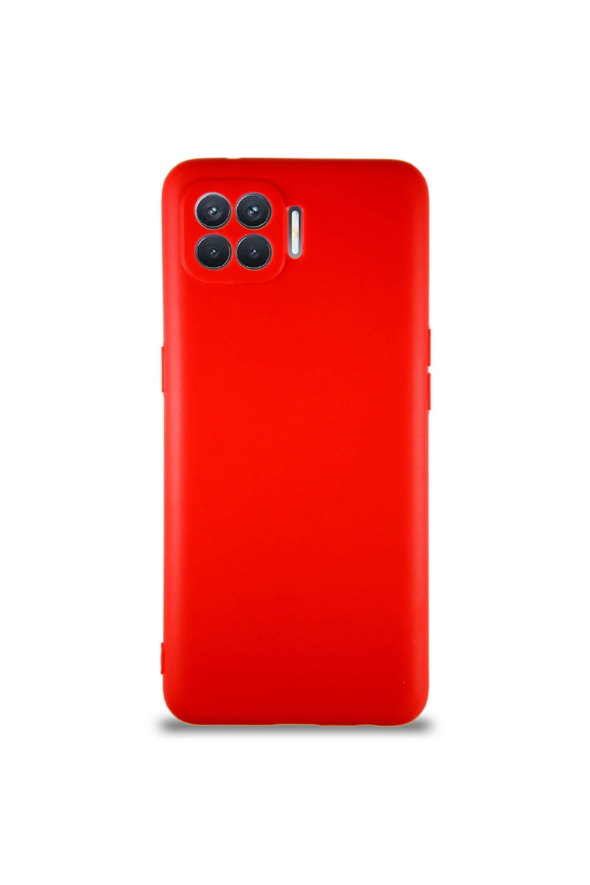 Oppo Reno 4 Lite Soft Premier Renkli Silikon Kapak - Kırmızı