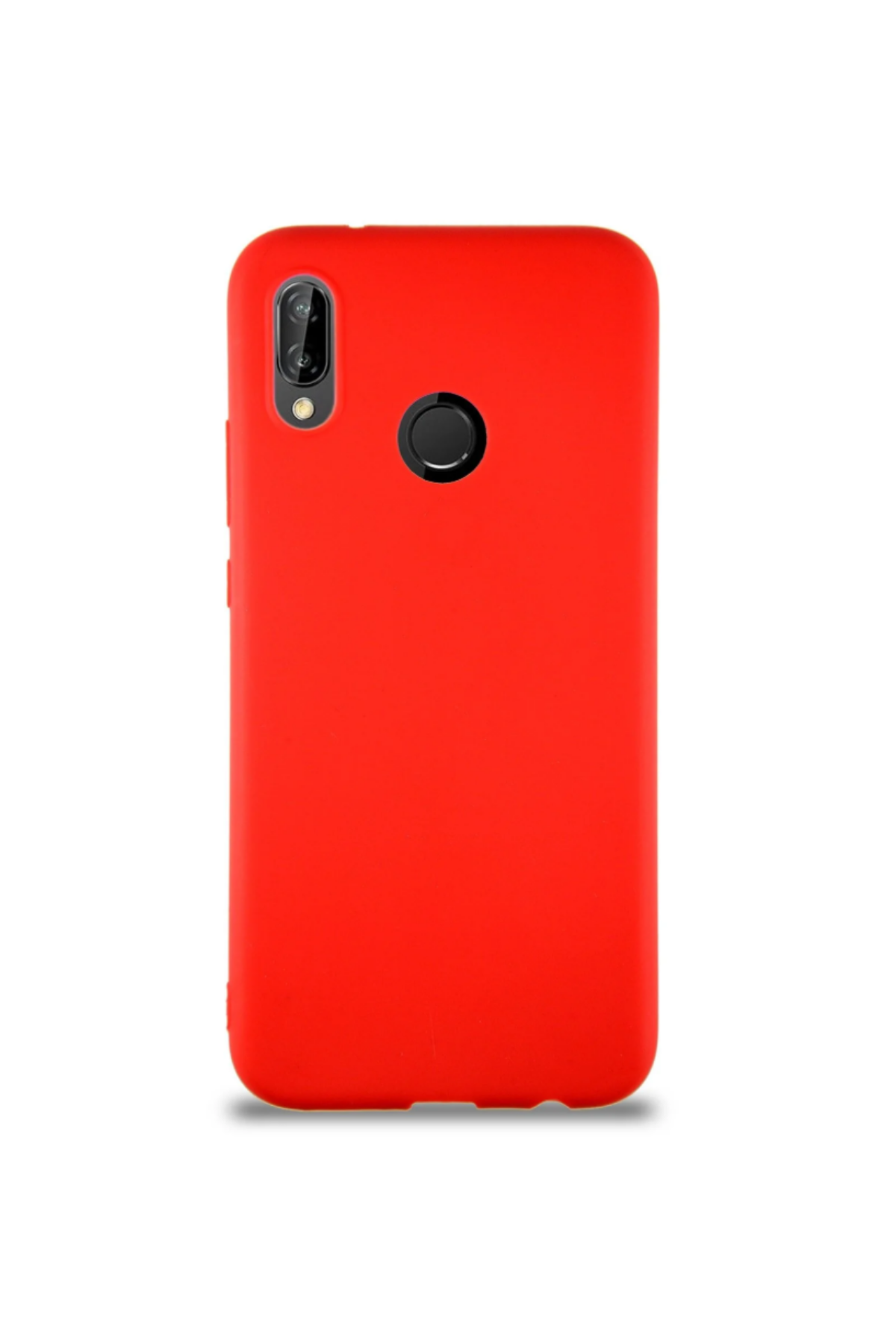 Huawei P20 Lite Soft Premier Renkli Silikon Kapak - Kırmızı