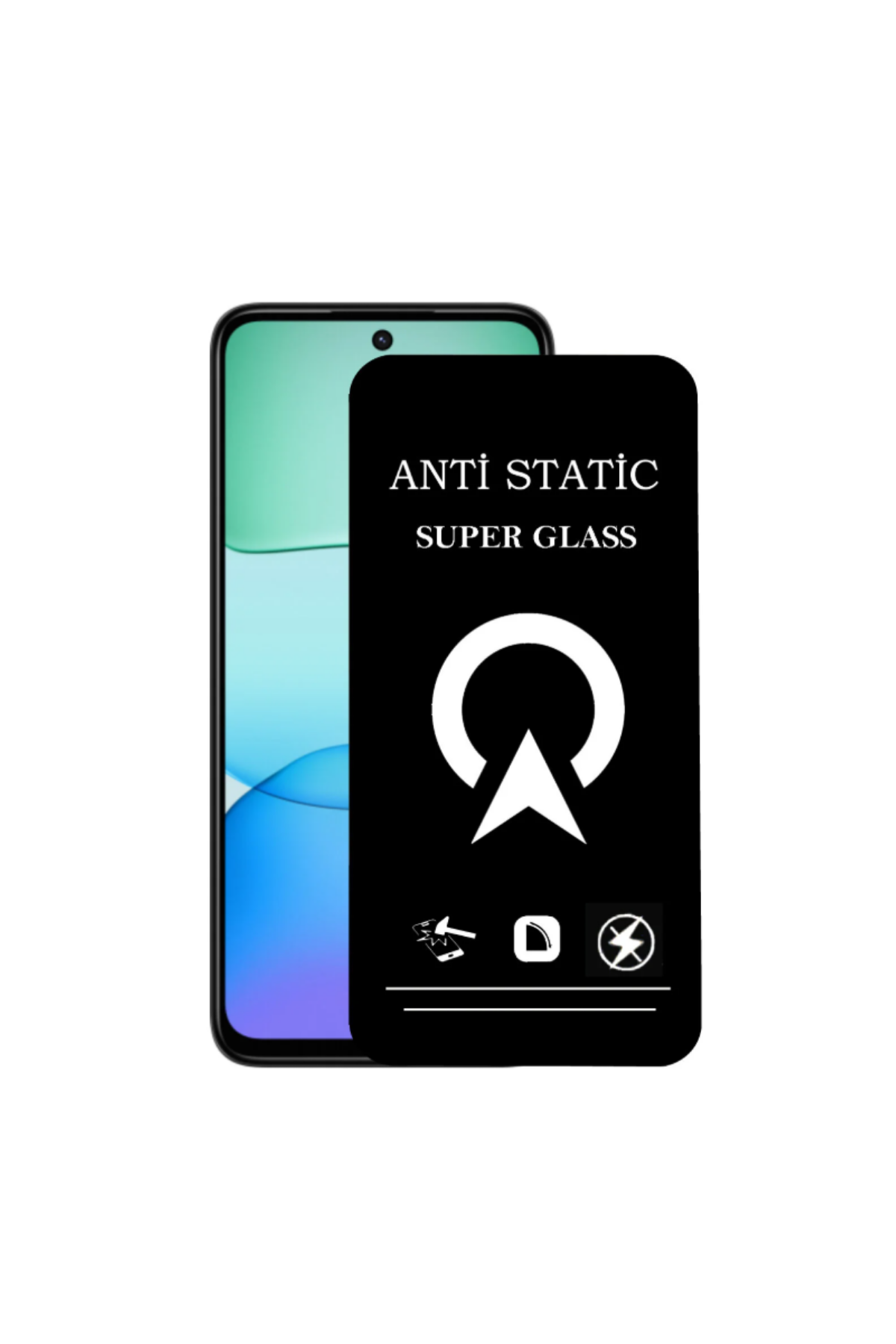 Xiaomi Redmi 13 ile Uyumlu Tam Kaplayan Anti Statik Çizilmez Safir Ekran Koruyucu Cam