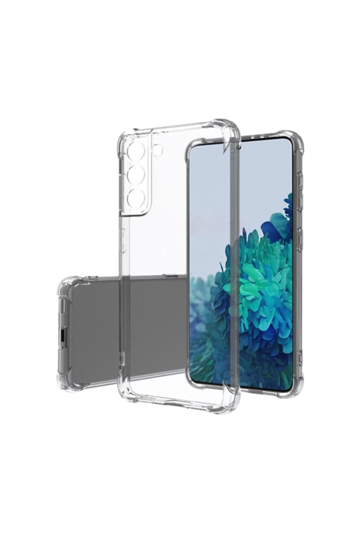 Samsung Galaxy S20 FE ile Uyumlu Kapak Kamera Korumalı Antişok Airbag Köşe Korumalı Silikon Şeffaf Kılıf