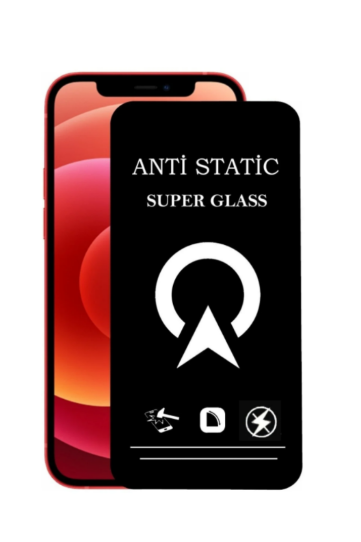 Apple iPhone 12 Mini Tam Kaplayan Anti Statik Çizilmez Safir Ekran Koruyucu Cam