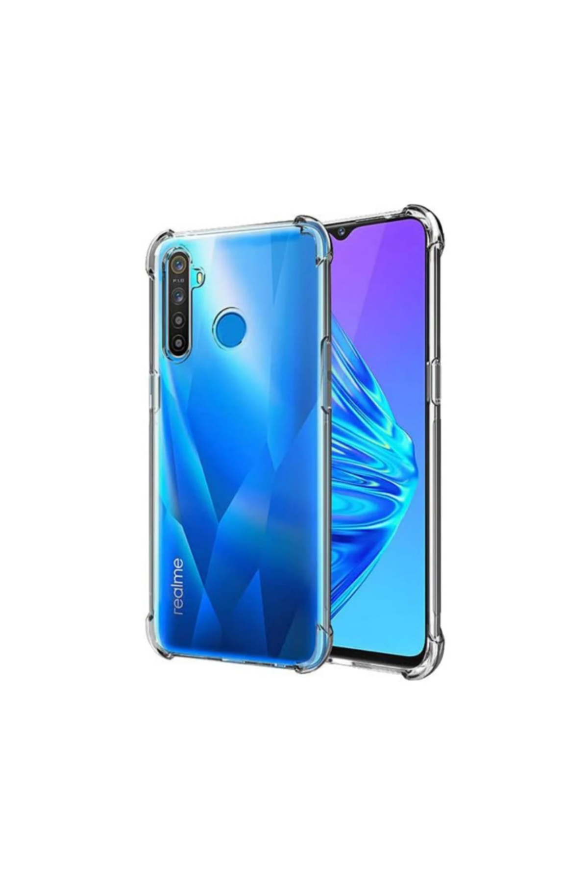 Realme 5i Kapak Airbag Antishock Köşe Korumalı Şeffaf Silikon Kılıf