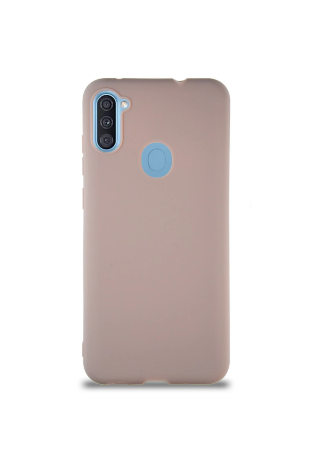 Samsung Galaxy A11 Soft Premier Renkli Silikon Kapak - Pudra