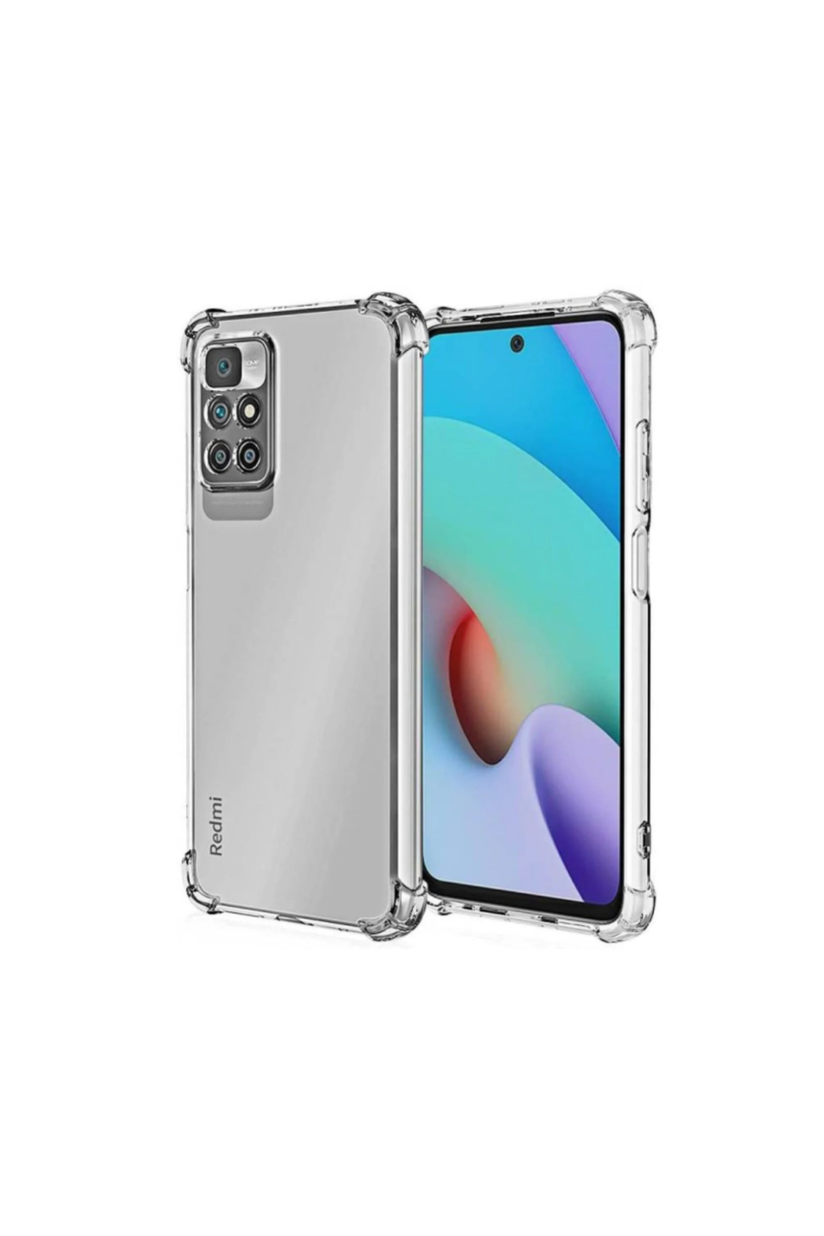 Xiaomi Redmi 10 Kapak Köşe Korumalı AirBag Antishock Şeffaf Silikon Kılıf