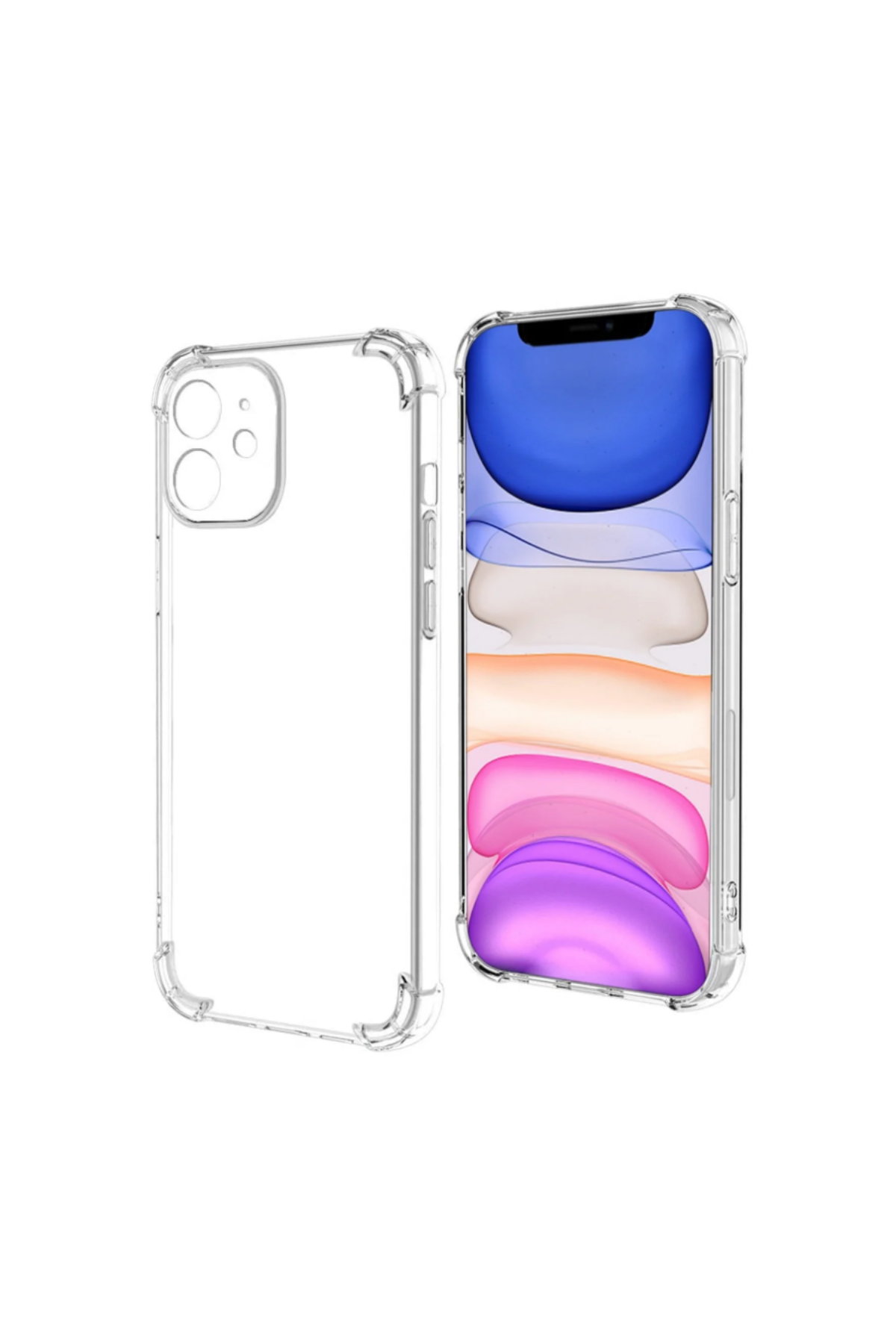 Apple iPhone 11 Kapak Kamera Korumalı Şeffaf Airbag Antishock Silikon Kılıf Şeffaf