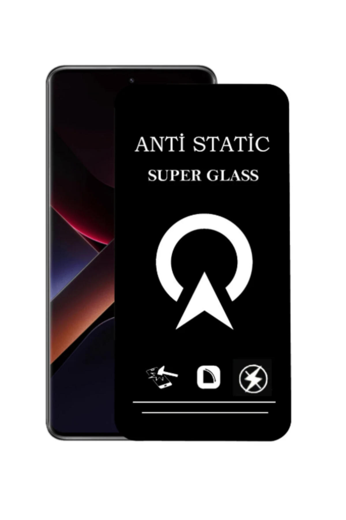 Xiaomi Poco X7 ile Uyumlu Tam Kaplayan Anti Statik Çizilmez Safir Ekran Koruyucu Cam