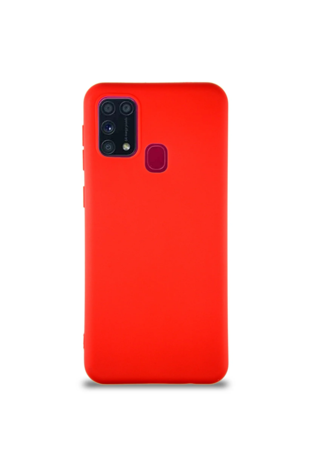 Samsung Galaxy M31 Soft Premier Renkli Silikon Kapak - Kırmızı